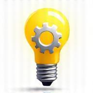 Lightbulb with gear representing intellectual property