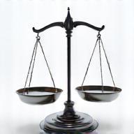 Judicial scales representing litigation